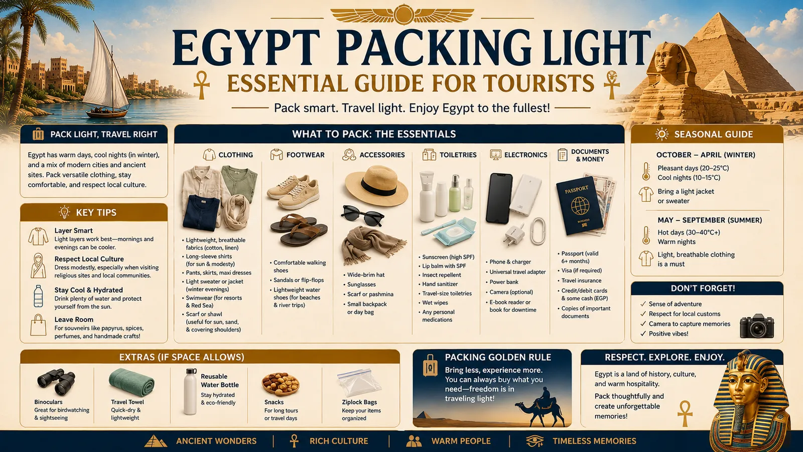 Egypt Packing Light: Essential Guide for Tourists