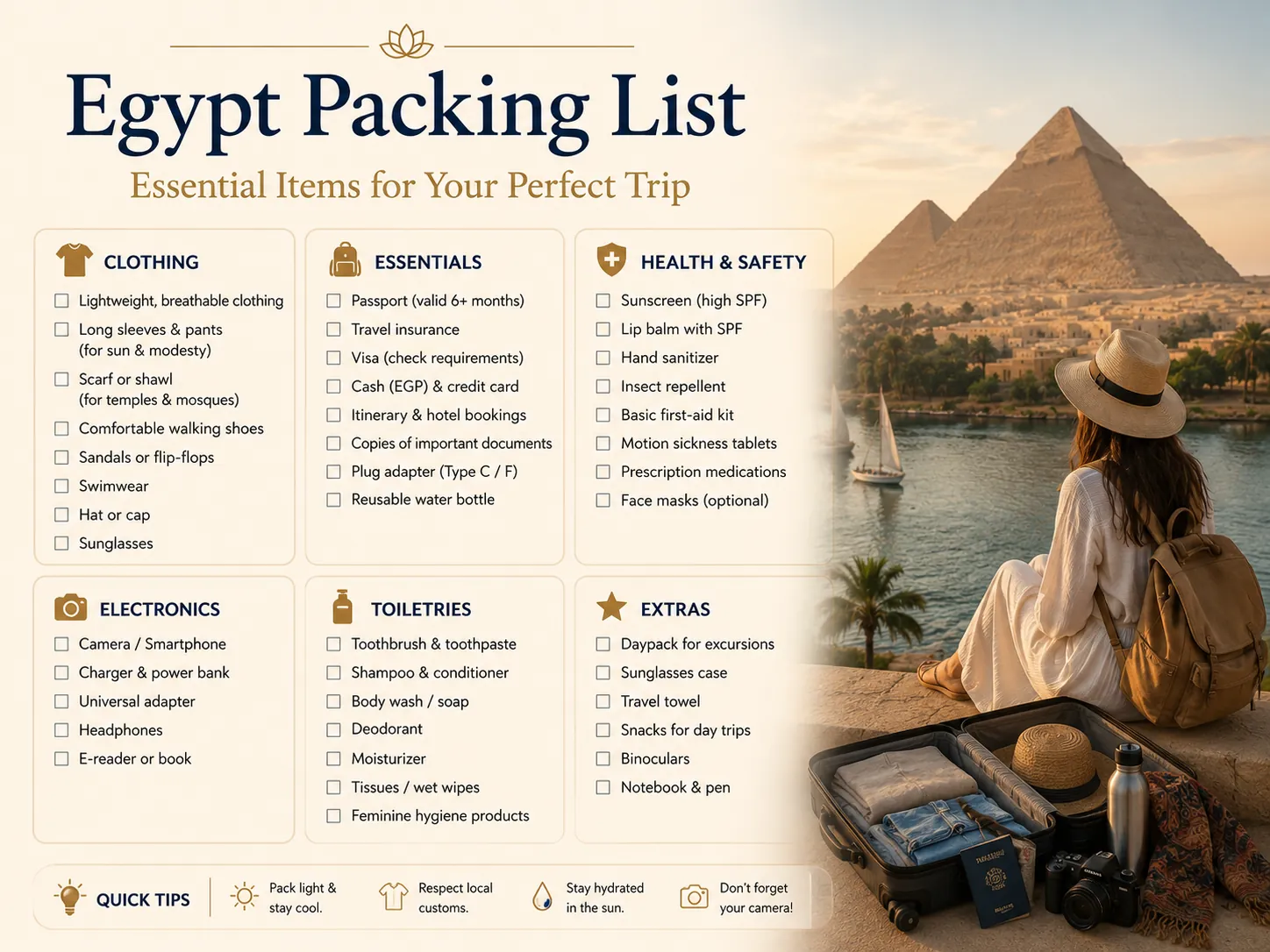 Egypt Packing List: Essential Items for Your Perfect Trip
