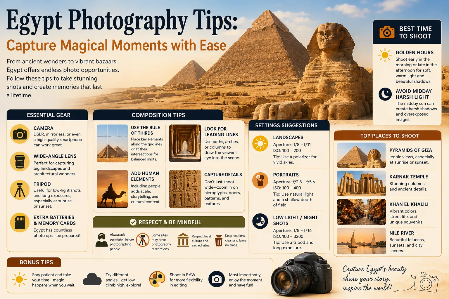 Egypt Photography Tips: Capture Magical Moments with Ease