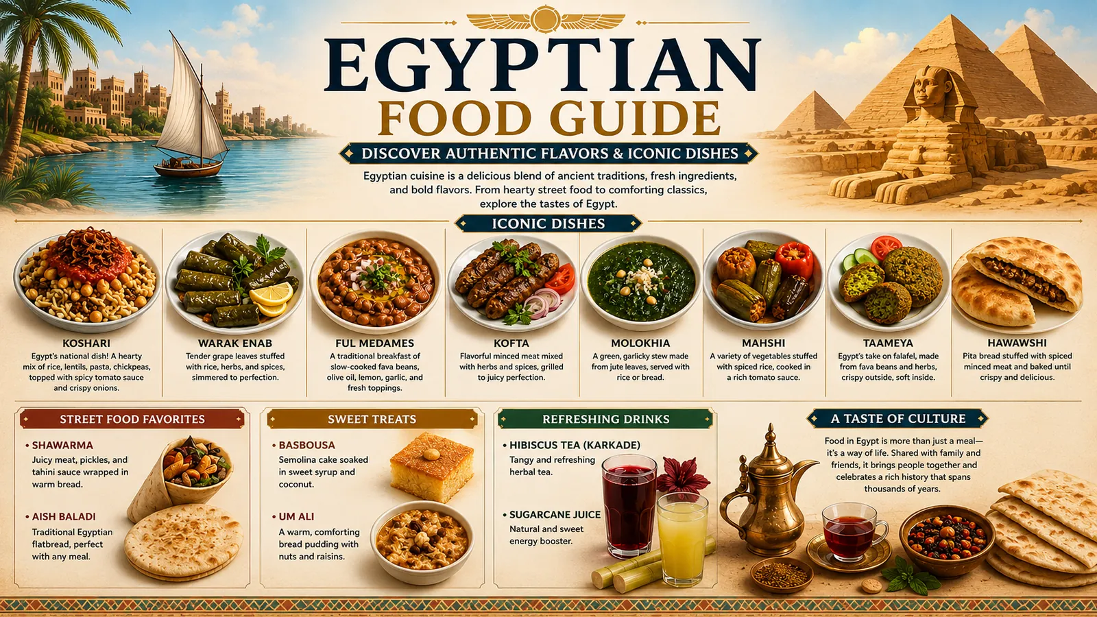 Egyptian Food Guide: Discover Authentic Flavors & Iconic Dishes