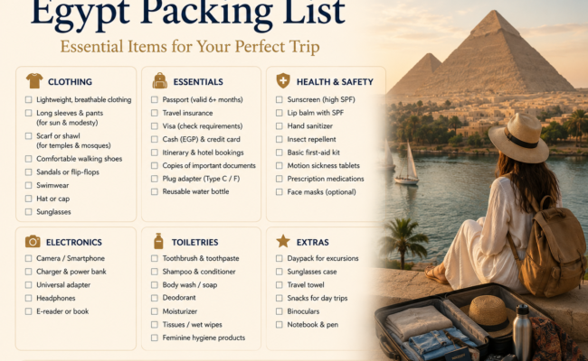 Egypt packing essentials for your trip